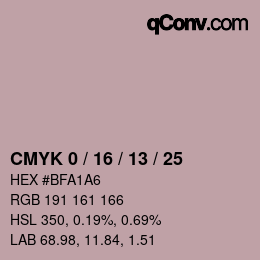 カラーコード: CMYK 0 / 16 / 13 / 25 | qconv.com