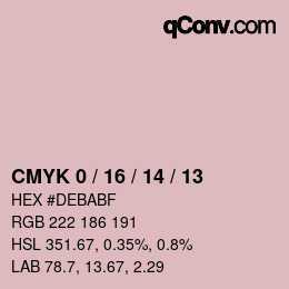 カラーコード: CMYK 0 / 16 / 14 / 13 | qconv.com