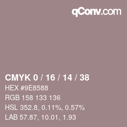 Color code: CMYK 0 / 16 / 14 / 38 | qconv.com