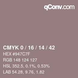 Color code: CMYK 0 / 16 / 14 / 42 | qconv.com