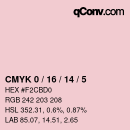 Color code: CMYK 0 / 16 / 14 / 5 | qconv.com