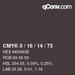 Color code: CMYK 0 / 16 / 14 / 73 | qconv.com