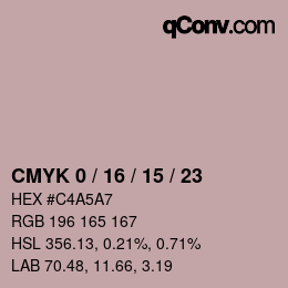 Código de color: CMYK 0 / 16 / 15 / 23 | qconv.com