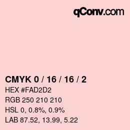 カラーコード: CMYK 0 / 16 / 16 / 2 | qconv.com
