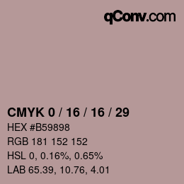 カラーコード: CMYK 0 / 16 / 16 / 29 | qconv.com