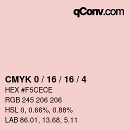 カラーコード: CMYK 0 / 16 / 16 / 4 | qconv.com