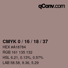 Código de color: CMYK 0 / 16 / 18 / 37 | qconv.com