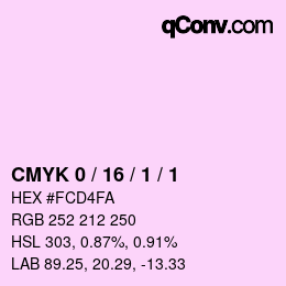 Color code: CMYK 0 / 16 / 1 / 1 | qconv.com