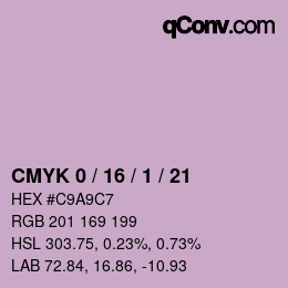 颜色代码: CMYK 0 / 16 / 1 / 21 | qconv.com