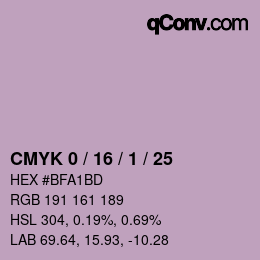 カラーコード: CMYK 0 / 16 / 1 / 25 | qconv.com