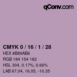 Color code: CMYK 0 / 16 / 1 / 28 | qconv.com