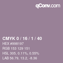 Color code: CMYK 0 / 16 / 1 / 40 | qconv.com