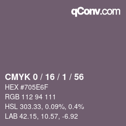 颜色代码: CMYK 0 / 16 / 1 / 56 | qconv.com
