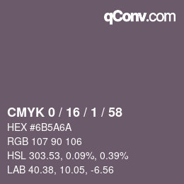 Color code: CMYK 0 / 16 / 1 / 58 | qconv.com