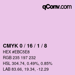 颜色代码: CMYK 0 / 16 / 1 / 8 | qconv.com