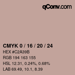 カラーコード: CMYK 0 / 16 / 20 / 24 | qconv.com