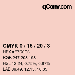 Color code: CMYK 0 / 16 / 20 / 3 | qconv.com