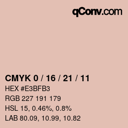 カラーコード: CMYK 0 / 16 / 21 / 11 | qconv.com