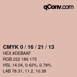 颜色代码: CMYK 0 / 16 / 21 / 13 | qconv.com