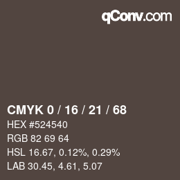 Color code: CMYK 0 / 16 / 21 / 68 | qconv.com