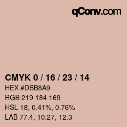 カラーコード: CMYK 0 / 16 / 23 / 14 | qconv.com