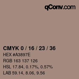 カラーコード: CMYK 0 / 16 / 23 / 36 | qconv.com