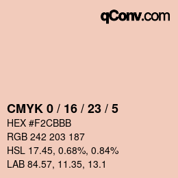 Color code: CMYK 0 / 16 / 23 / 5 | qconv.com