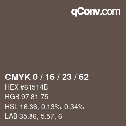 颜色代码: CMYK 0 / 16 / 23 / 62 | qconv.com