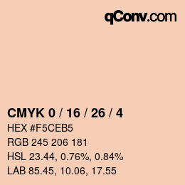 カラーコード: CMYK 0 / 16 / 26 / 4 | qconv.com