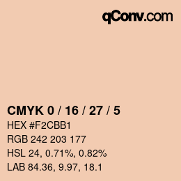 Color code: CMYK 0 / 16 / 27 / 5 | qconv.com