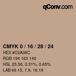 Color code: CMYK 0 / 16 / 28 / 24 | qconv.com