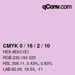 カラーコード: CMYK 0 / 16 / 2 / 10 | qconv.com