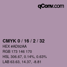 Color code: CMYK 0 / 16 / 2 / 32 | qconv.com