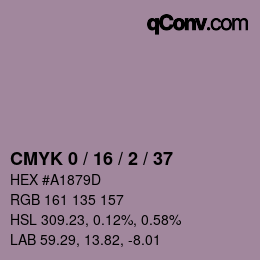 カラーコード: CMYK 0 / 16 / 2 / 37 | qconv.com