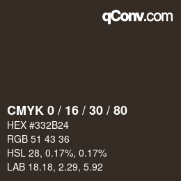 Color code: CMYK 0 / 16 / 30 / 80 | qconv.com