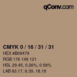 Color code: CMYK 0 / 16 / 31 / 31 | qconv.com