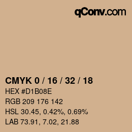 カラーコード: CMYK 0 / 16 / 32 / 18 | qconv.com