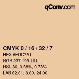 カラーコード: CMYK 0 / 16 / 32 / 7 | qconv.com