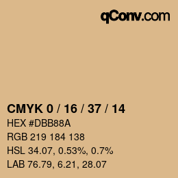 カラーコード: CMYK 0 / 16 / 37 / 14 | qconv.com