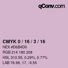 Color code: CMYK 0 / 16 / 3 / 16 | qconv.com