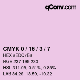 Color code: CMYK 0 / 16 / 3 / 7 | qconv.com