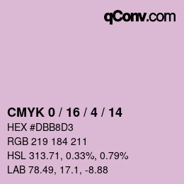 カラーコード: CMYK 0 / 16 / 4 / 14 | qconv.com