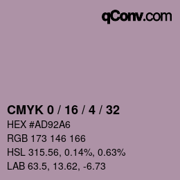 Farbcode: CMYK 0 / 16 / 4 / 32 | qconv.com