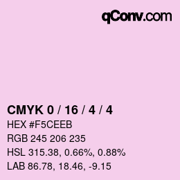 Color code: CMYK 0 / 16 / 4 / 4 | qconv.com