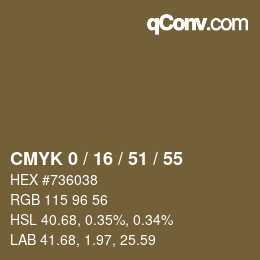 Color code: CMYK 0 / 16 / 51 / 55 | qconv.com