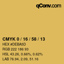 Código de color: CMYK 0 / 16 / 58 / 13 | qconv.com