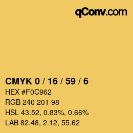 Color code: CMYK 0 / 16 / 59 / 6 | qconv.com