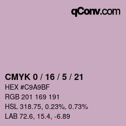 Farbcode: CMYK 0 / 16 / 5 / 21 | qconv.com