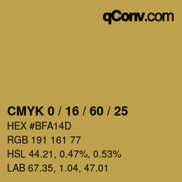 Color code: CMYK 0 / 16 / 60 / 25 | qconv.com