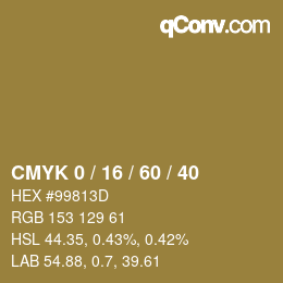 カラーコード: CMYK 0 / 16 / 60 / 40 | qconv.com